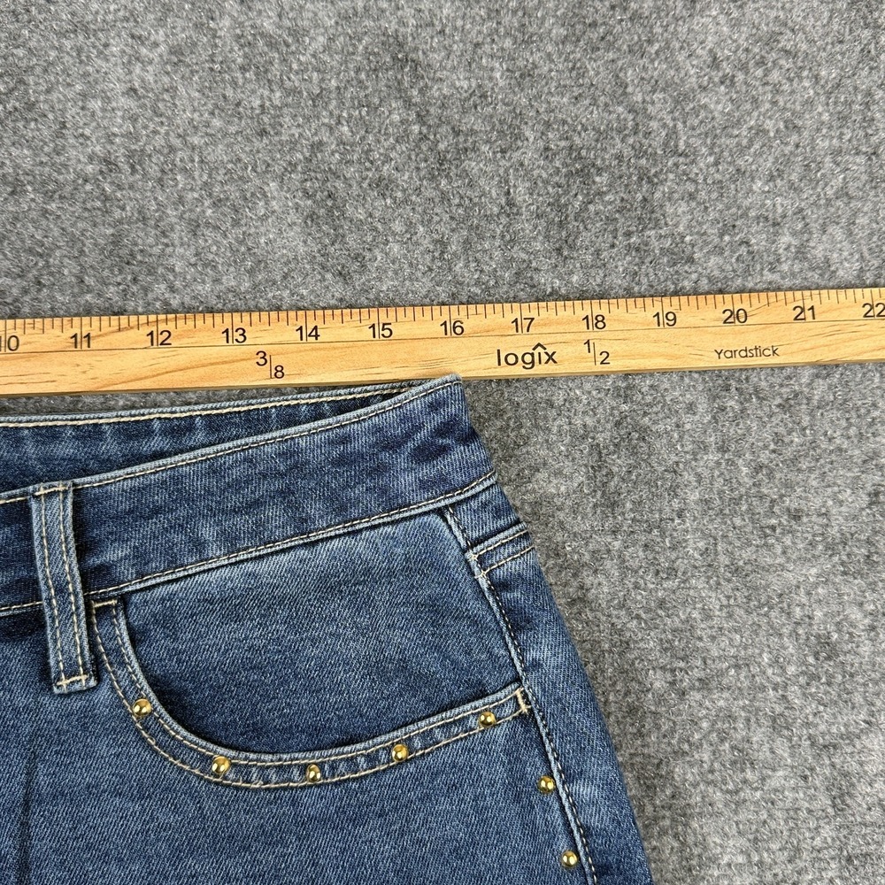 Express Embellished Jean Womens Size 10 Straight Leg Studded Medium Wash NWT - Picture 9 of 14
